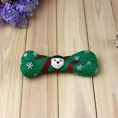 Jucarie Caine Pet Expert Os Christmas Verde 18 cm