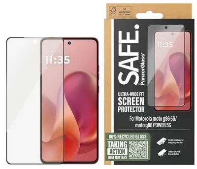 Protector de sticlă SAFE - Ultra Wide Fit, Moto G86, transparent