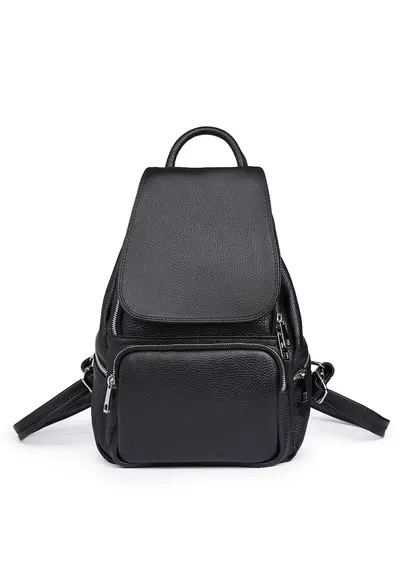 Rucsac din piele naturala Amadeus - Negru
