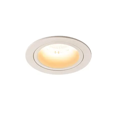 Spot incastrat, NUMINOS M Ceiling lights, white Indoor LED recessed ceiling light white/white 3000K 20° gimballed, rotating and pivoting, including leaf springs