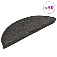vidaXL Covorașe scări autoadezive 30 buc antracit 56x17x3 aspect sisal