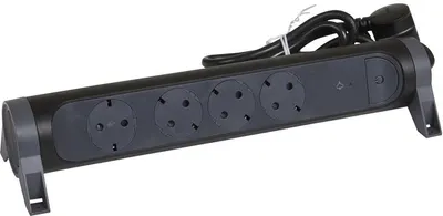 Benzi de alimentare Legrand - 694511 4x shuko, protecție, 1,5 m, negru-gri