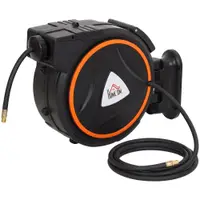 HOMCOM Tambur Automat Retractabil pentru Furtun 20 m, Montare pe Perete, Pivotant 180°, Negru și Portocaliu | Aosom Romania