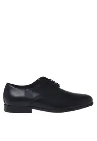 Pantofi de piele intoarsa cu siret - Negru
