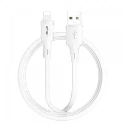 Cablu Date si Incarcare USB-A - Lightning BWOO X329L, 15W, 1m, Alb