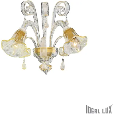 aplica Ca’ D’oro, 2 becuri, dulie E14, L:400 mm, H:330 mm, Chihlimbar