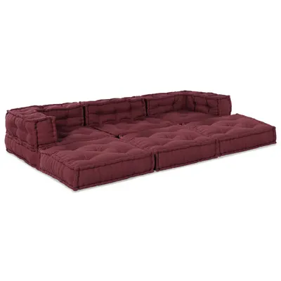 vidaXL Unitate de canapea modulară Țesătură Bordo 210 x 70 x 56 cm