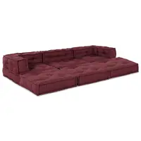 vidaXL Unitate de canapea modulară Țesătură Bordo 210 x 70 x 56 cm