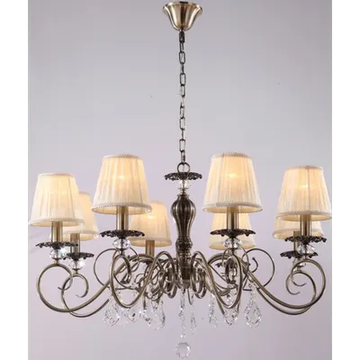 Candelabru Vanessa,8 becuri dulie E14, 230V,D.83cm, H.52 cm,Bronz