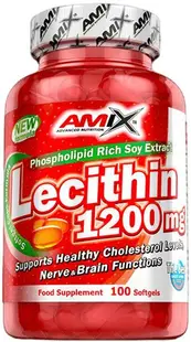 Lecithin, 1200 mg, 100 capsule, Amix