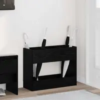 vidaXL Suport pentru umbrele Stejar Negru 65 x 24 x 50 cm