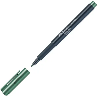 Marker Faber-Castell Metallics - verde, vârf rotund