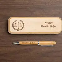 Set pix in cutie din lemn personalizata - Avocat