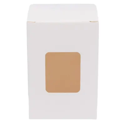 Cutie dreptunghiulară cu fereastră – alb (set 50 buc) 6x6x16cm - Default Title