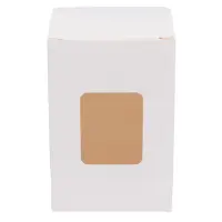Cutie dreptunghiulară cu fereastră – alb (set 50 buc) 6x6x16cm - Default Title