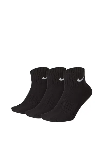 Sosete unisex 3PPK Value Cotton Quarter - Alb/Negru
