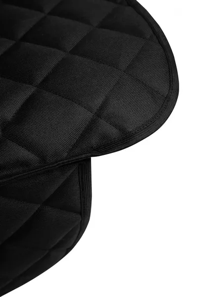 Protectie dubla matlasata pentru bancheta auto Caretero Black 127x125 cm,cu orificii pentru isofix si centuri de siguranta,benzi elastice,material impermeabil