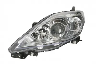 Far fata stanga (H7 HB3, electric, fara motoras, culoare interior: cromat, culoare semnalizator: alb) potrivit MAZDA 5