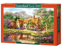 Puzzle Castorland din 3000 de piese - Amurg peste lacul din Woodgreen