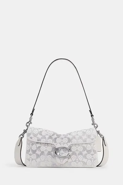 Coach geantă crossbody pentru femei din denim Soft Crystal Denim Tabby Shoulder Bag 26