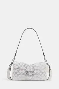 Coach geantă crossbody pentru femei din denim Soft Crystal Denim Tabby Shoulder Bag 26