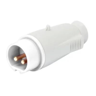 Stecher fisa industriala - IP44 - 3P 32A 40-50V 50-60HZ - WHITE - 12H - Strangere cu surub