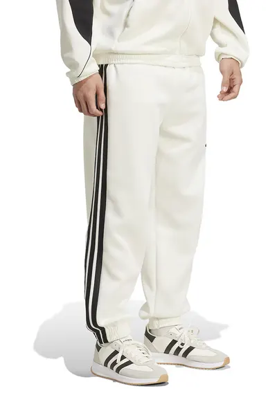 Pantaloni de trening cu logo si snur Stadium - Negru stins/Alb optic