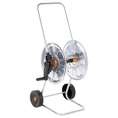 vidaXL Cărucior cu tambur pentru furtun 50 m 1/2" sau 35 m 3/4", oțel
