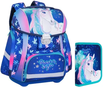 Set școlar Colorino Unicorn - Rucsac Boogie și penar