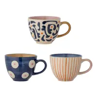 Căni 3 buc. pentru latte din gresie ceramică 290 ml Eviaya – Bloomingville