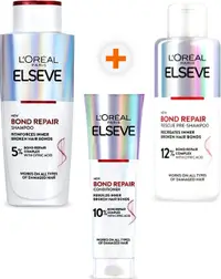 L'Oréal Elseve Set Bond Repair - Șampon, Balsam și îngrijire pre-spălare, 200 + 150 + 200 ml