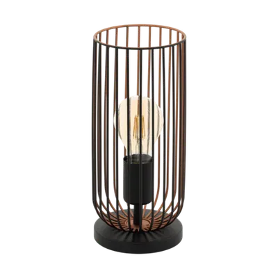 Lampa de masa ROCCAMENA negru, copper 220-240V,50/60Hz