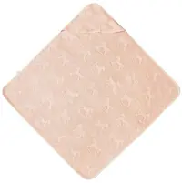 Prosop pentru bebeluși cu glugă La Reina - Vivia, 100 х 100 cm, roz
