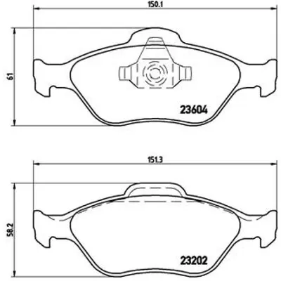 Set placute frana, frana disc BREMBO P 24 055X