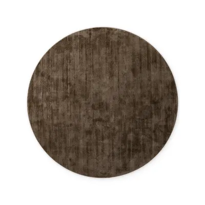 Covor maro țesut manual rotund din viscoză ø 120 cm Noemi – Vikosa