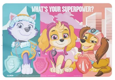 Covoraș de hrănire Stor - Paw Patrol Girl Superpowers