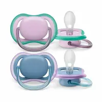 Set 2 suzete bebelusi, Philips Avent, Ultra Air, Ortodontice, Silicon moale, Ventilate, Senzatie naturala, Fara BPA, 6- 18 luni, Albastru/Mov