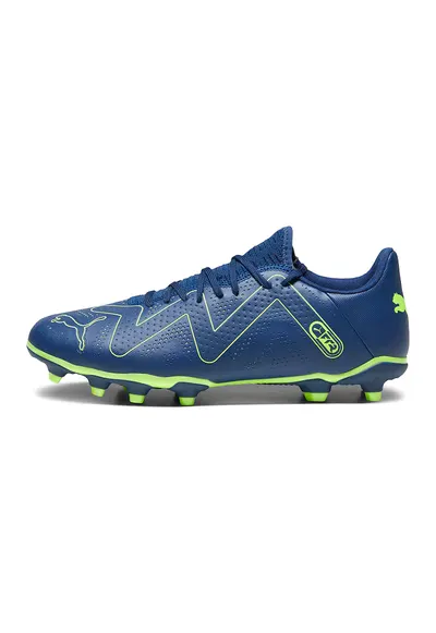 Pantofi cu aspect perforat - pentru fotbal Future Play FG/AG - Verde lime/Albastru petrol