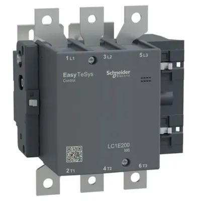 Contactor Easy TeSys Control, Schneider LC1E200M6, 3P(3NO),AC-3,<=440V,200A,220V AC coil,60Hz