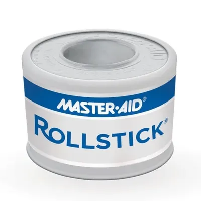 Rollstick bandă adezivă pentru fixare (leucoplast) transparent, 2.5cm x 5m, Master-Aid