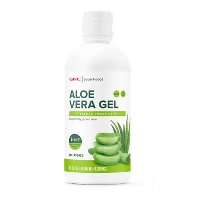 Aloe Vera Gel Organic fara aroma Superfoods, GNC | 946 ml