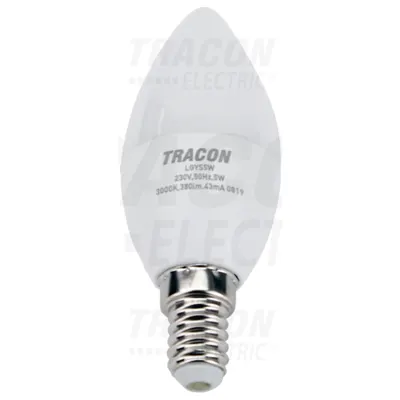 Sursa de lumina LED, lumanare, cu LED SAMSUNG LGYS5W 230V,50Hz,5W,3000K,E14,380lm,180°,C37,SAMSUNG chip,EEI=A+