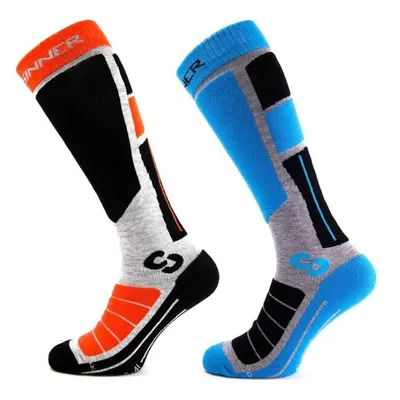 Sosete ski si snowboard SINNER Pro Socks II, Portocaliu/Albastru, Unisex