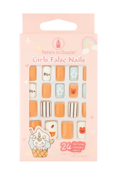 Set 24 Unghii False Press On Culori Pastel CM149