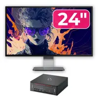 Pachet Calculator Second Hand Fujitsu Esprimo Q958 Mini PC, Intel Core i5-8400 2.80 - 4.00GHz, 8GB DDR4, 256GB SSD + Monitor 24"