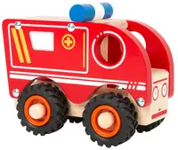 Jucarie de lemn Small Foot - Ambulanta, rosie
