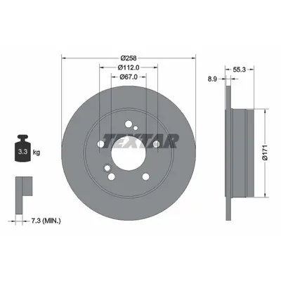 Disc frana TEXTAR 92032003