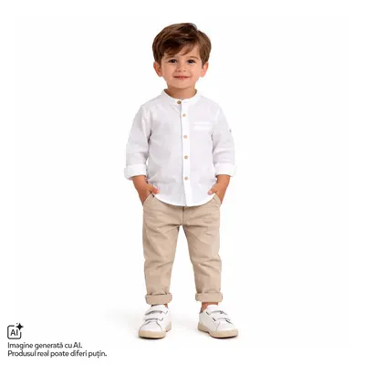 Camasa copii Chicco tunica, Alb cu model, 01365-70MC