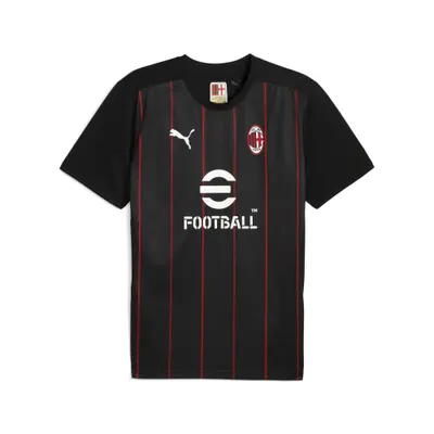 Tricou Fotbal Bărbați AC Milan Aufwärmtrikot Negru PUMA Black For All Time Red