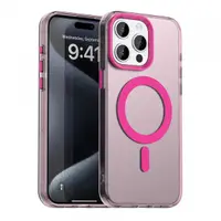 Husa MagSafe pentru Apple iPhone 15 Pro Max, Techsuit, CandyCase, Roz